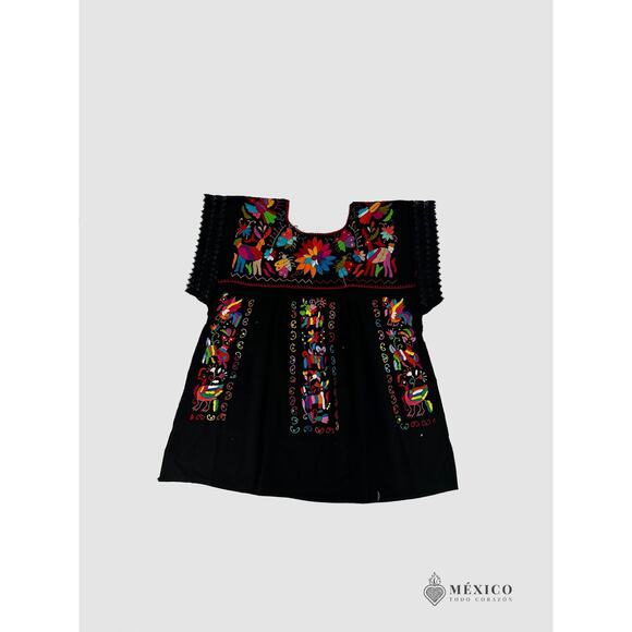 Mexican Hand embroidered bluse  Size L - Picture 7 of 8